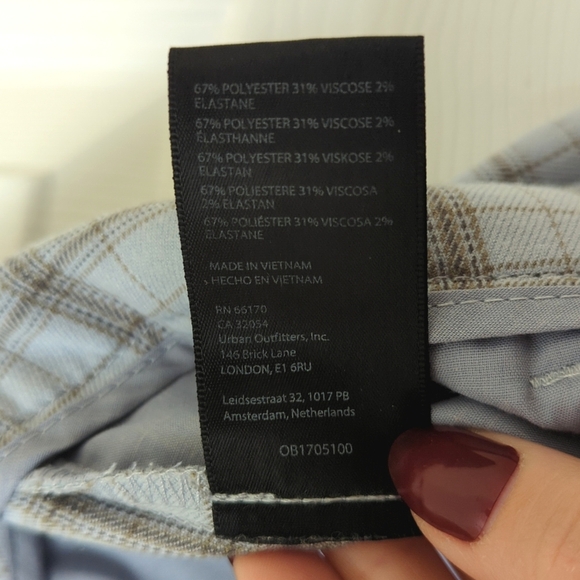 Urban Outfitters Kennedy Preppy Plaid Pleated High Waisted Menswear Shorts M - Picture 5 of 12